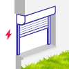 Volet roulant électrique pour pose sous linteau avec enroulement extérieur