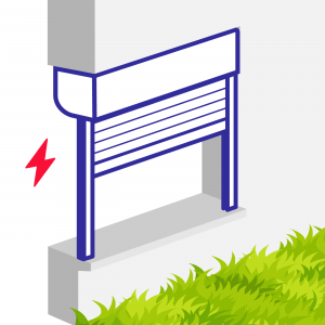 Volet roulant électrique pour pose sous linteau avec enroulement intérieur