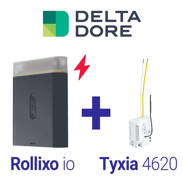 Centrale Somfy Rollixo iO + Récepteur Delta Dore Tyxia 4620