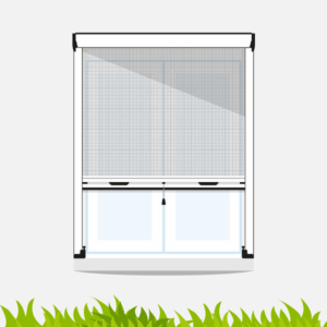 Moustiquaire enroulable à ouverture verticale