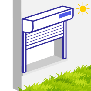 Volet roulant solaire pour pose en façade