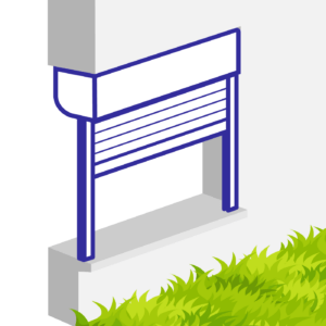 Volet roulant solaire DOOYA pour pose sous linteau avec enroulement intérieur
