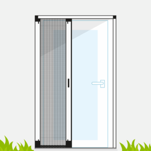 Moustiquaire plissée à ouverture latérale